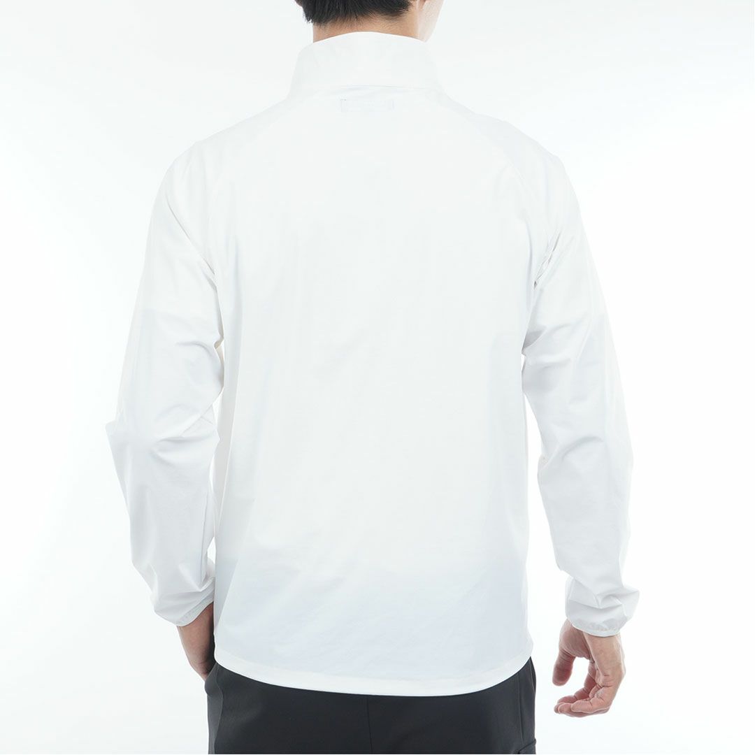 [アドミラル ゴルフ]メンズ ハーフジップ スニードジャケット　ホワイト