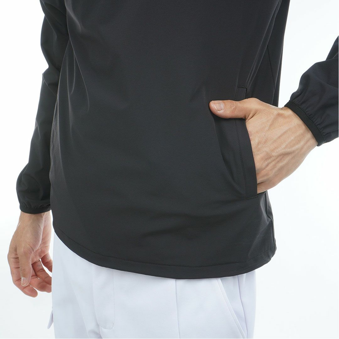 [アドミラル ゴルフ]メンズ ハーフジップ スニードジャケット　ブラック