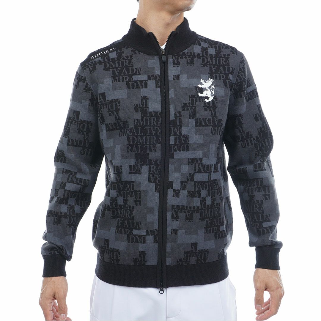 アドミラル ゴルフ Admiral GOLF メンズ メンズ モザイクカモフラージュ フルジップセーター ADMA573 詳細4