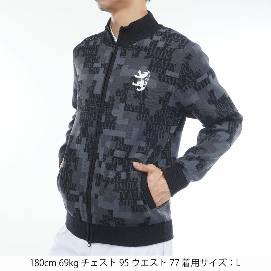 アドミラル ゴルフ Admiral GOLF メンズ メンズ モザイクカモフラージュ フルジップセーター ADMA573 詳細5