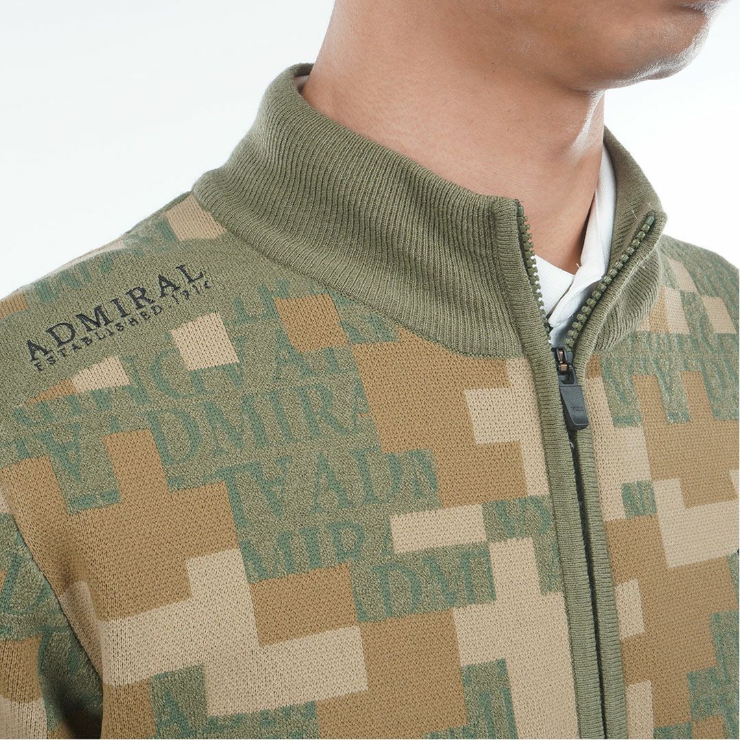 アドミラル ゴルフ Admiral GOLF メンズ メンズ モザイクカモフラージュ フルジップセーター ADMA573 詳細13