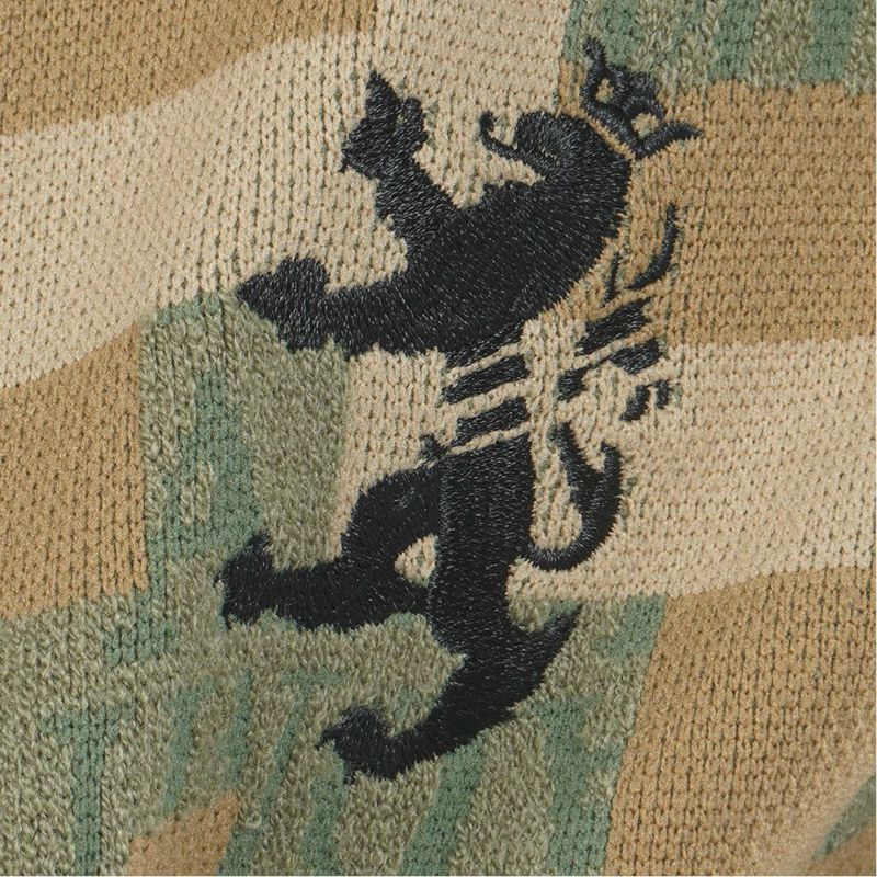 [アドミラル ゴルフ]メンズ モザイクカモフラージュ フルジップセーター　カーキ