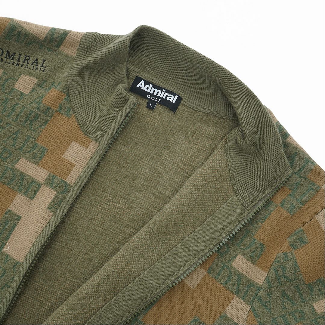アドミラル ゴルフ Admiral GOLF メンズ メンズ モザイクカモフラージュ フルジップセーター ADMA573 詳細16