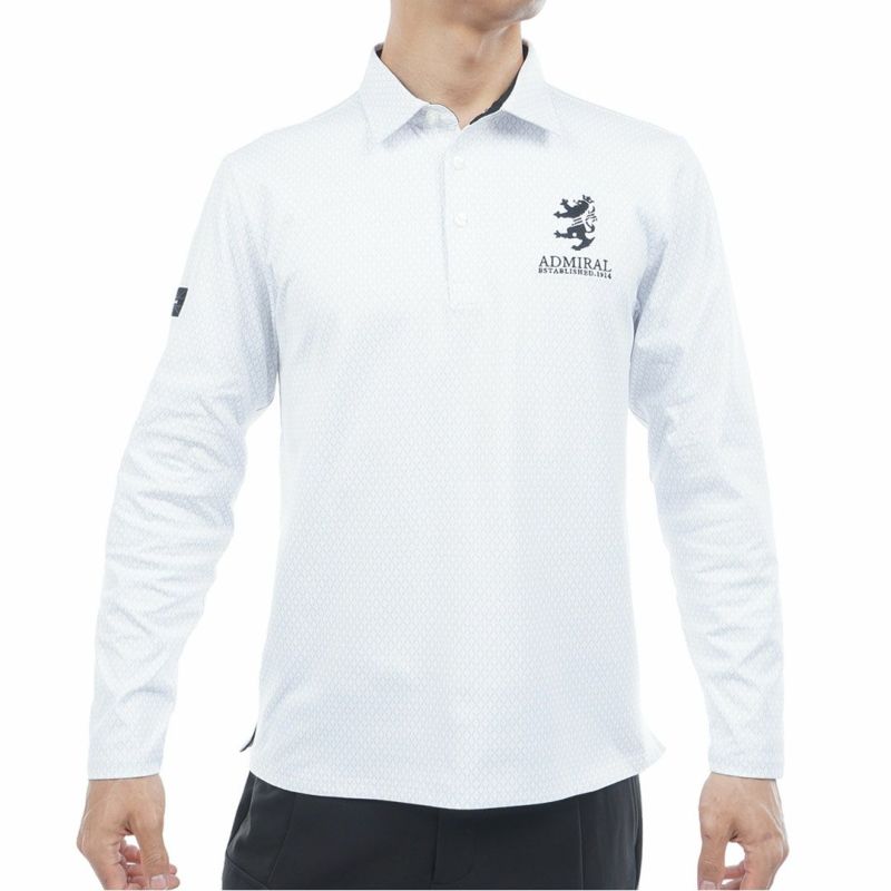 アドミラル ゴルフ Admiral GOLF メンズ メンズ 小紋柄 裏起毛シャツ ADMA574 詳細1