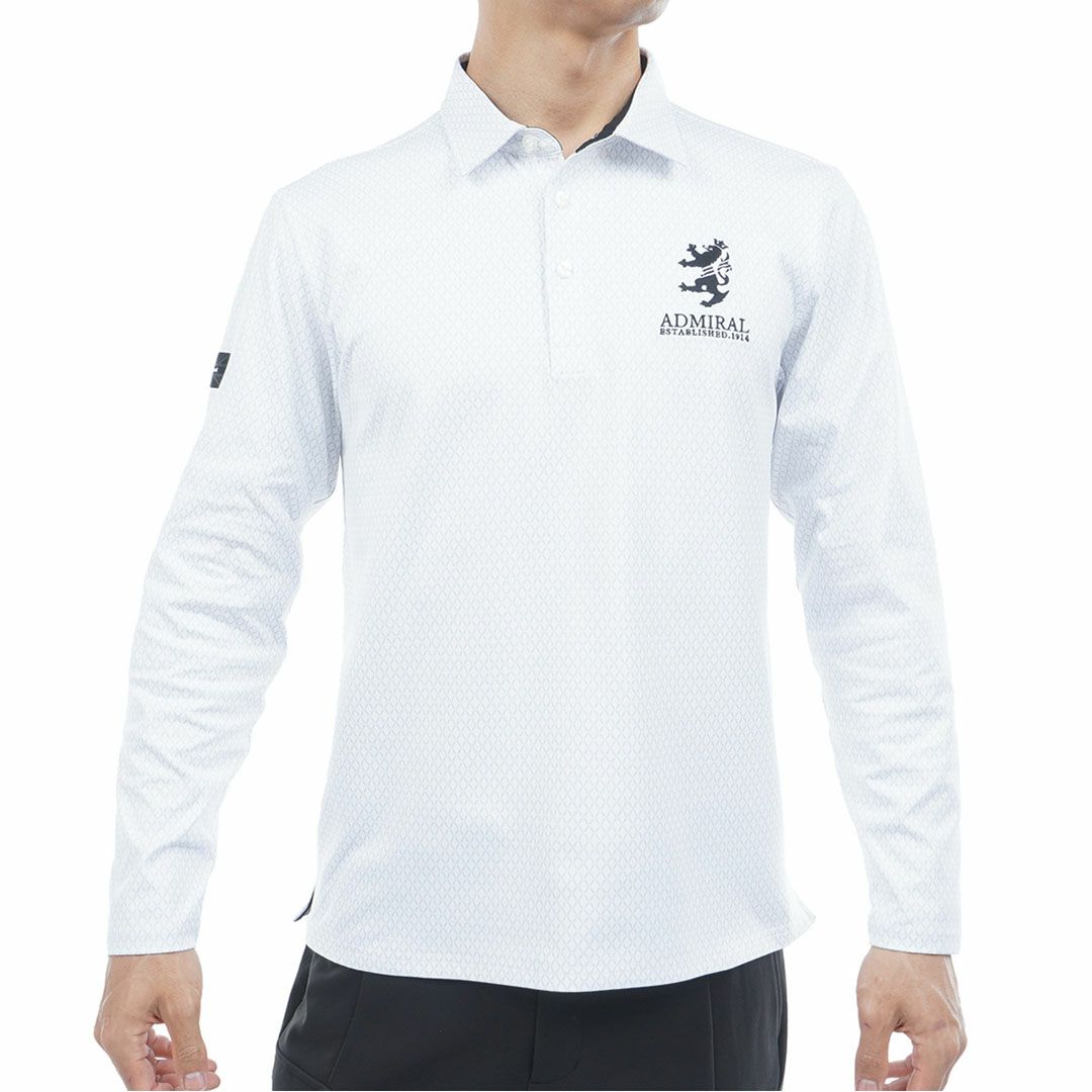 アドミラル ゴルフ Admiral GOLF メンズ メンズ 小紋柄 裏起毛シャツ ADMA574 詳細1