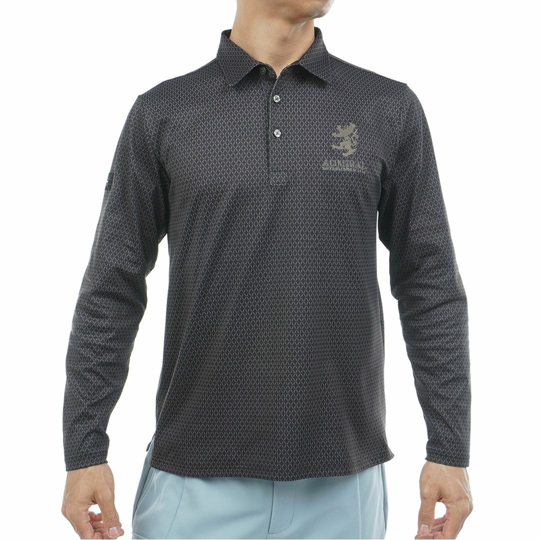 アドミラル ゴルフ Admiral GOLF メンズ メンズ 小紋柄 裏起毛シャツ ADMA574 詳細4