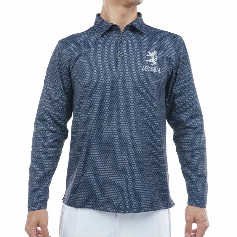 アドミラル ゴルフ Admiral GOLF メンズ メンズ 小紋柄 裏起毛シャツ ADMA574 詳細7