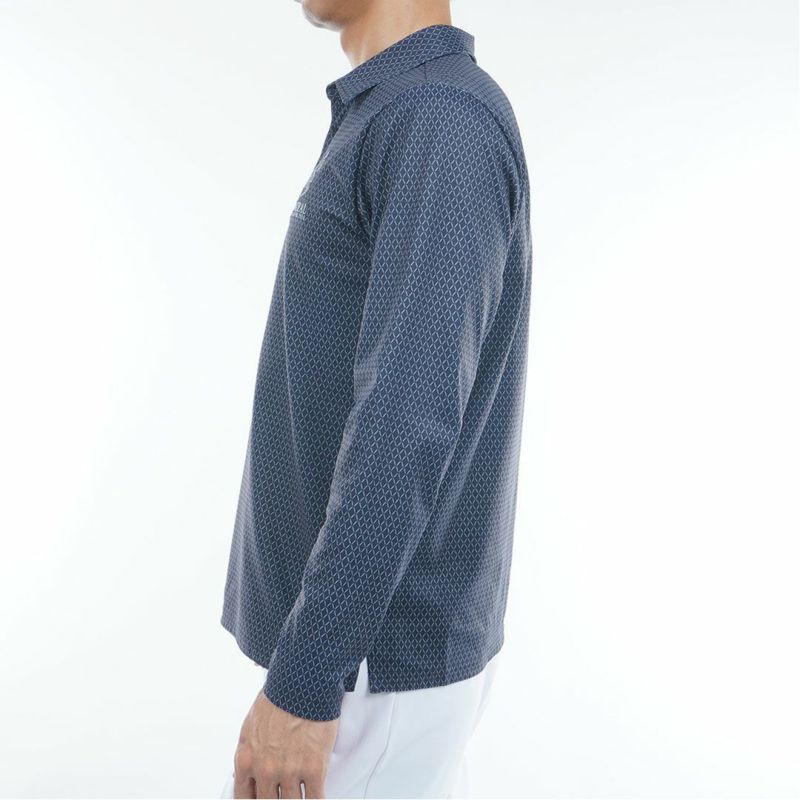 アドミラル ゴルフ Admiral GOLF メンズ メンズ 小紋柄 裏起毛シャツ ADMA574 詳細9