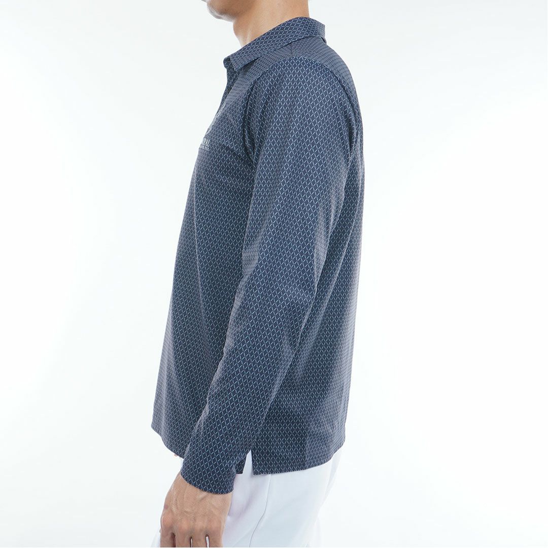 アドミラル ゴルフ Admiral GOLF メンズ メンズ 小紋柄 裏起毛シャツ ADMA574 詳細9