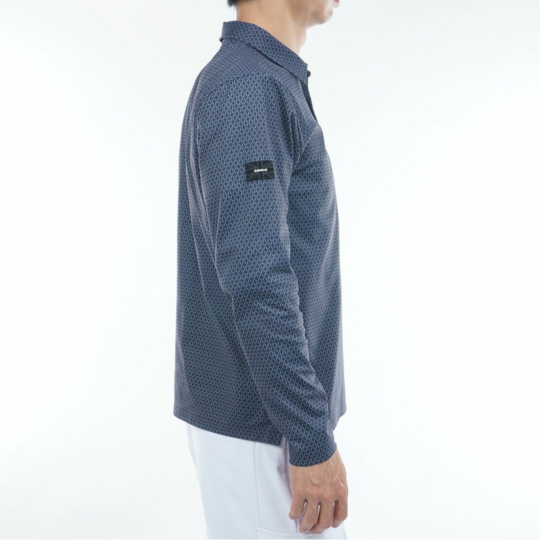 アドミラル ゴルフ Admiral GOLF メンズ メンズ 小紋柄 裏起毛シャツ ADMA574 詳細11