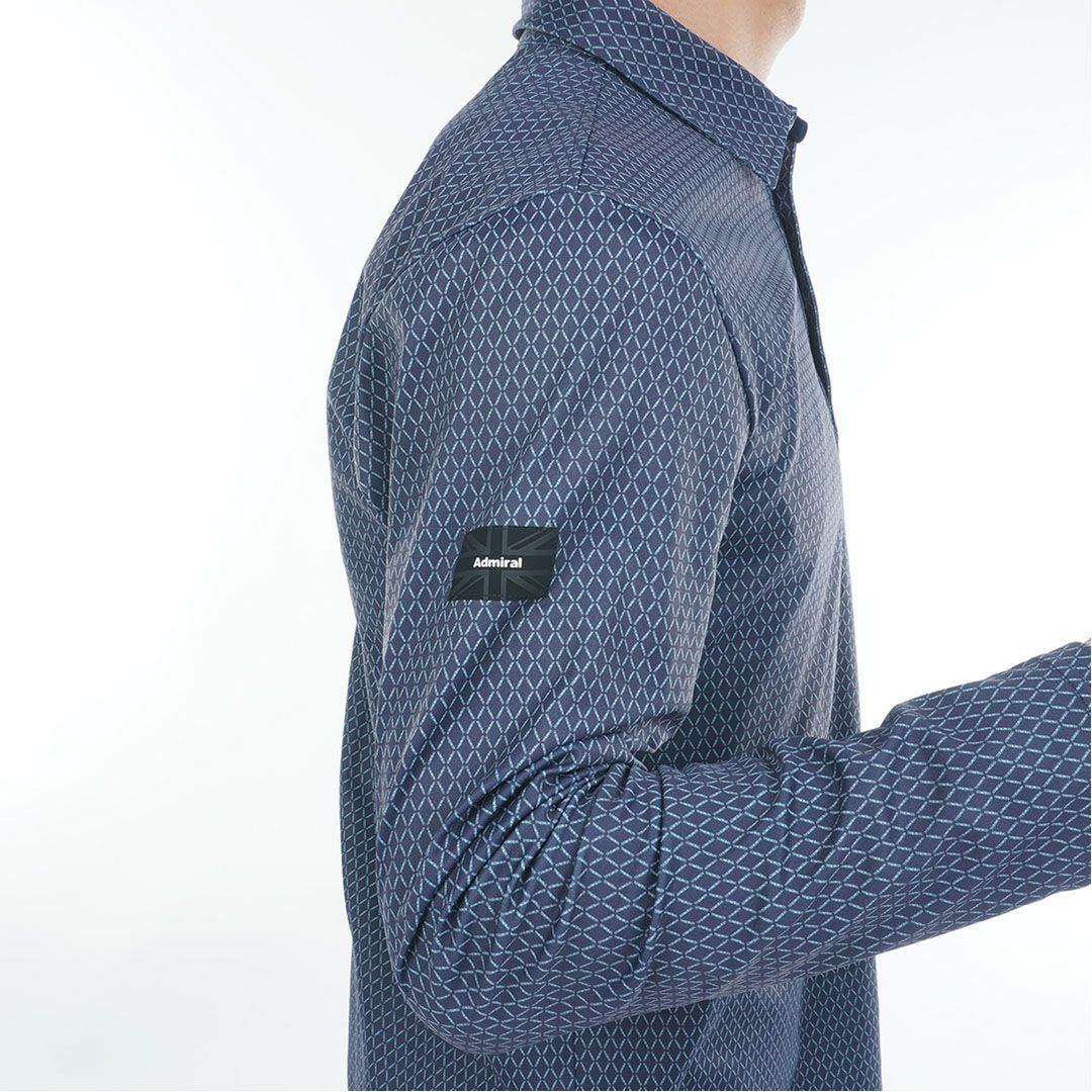 アドミラル ゴルフ Admiral GOLF メンズ メンズ 小紋柄 裏起毛シャツ ADMA574 詳細13