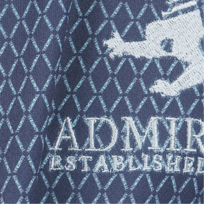 [アドミラル ゴルフ]メンズ 小紋柄 裏起毛シャツ　ネイビー