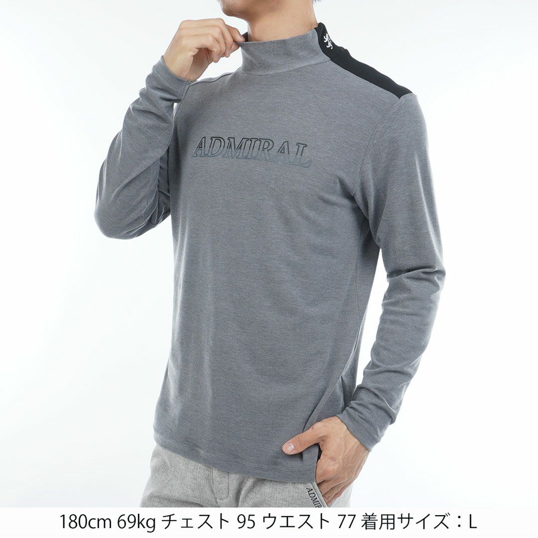 アドミラル ゴルフ Admiral GOLF メンズ メンズ スエード起毛　ハイネックシャツ ADMA575 詳細8