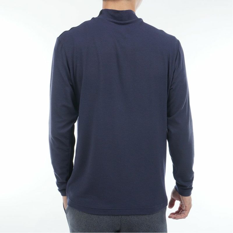 [アドミラル ゴルフ]メンズ スエード起毛　ハイネックシャツ　ネイビー