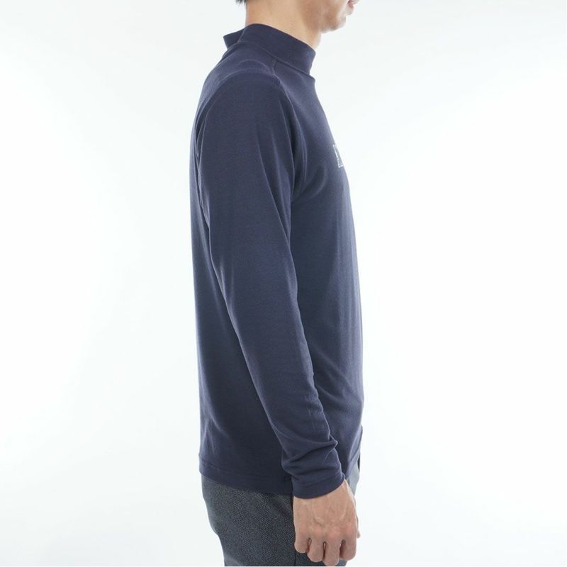[アドミラル ゴルフ]メンズ スエード起毛　ハイネックシャツ　ネイビー