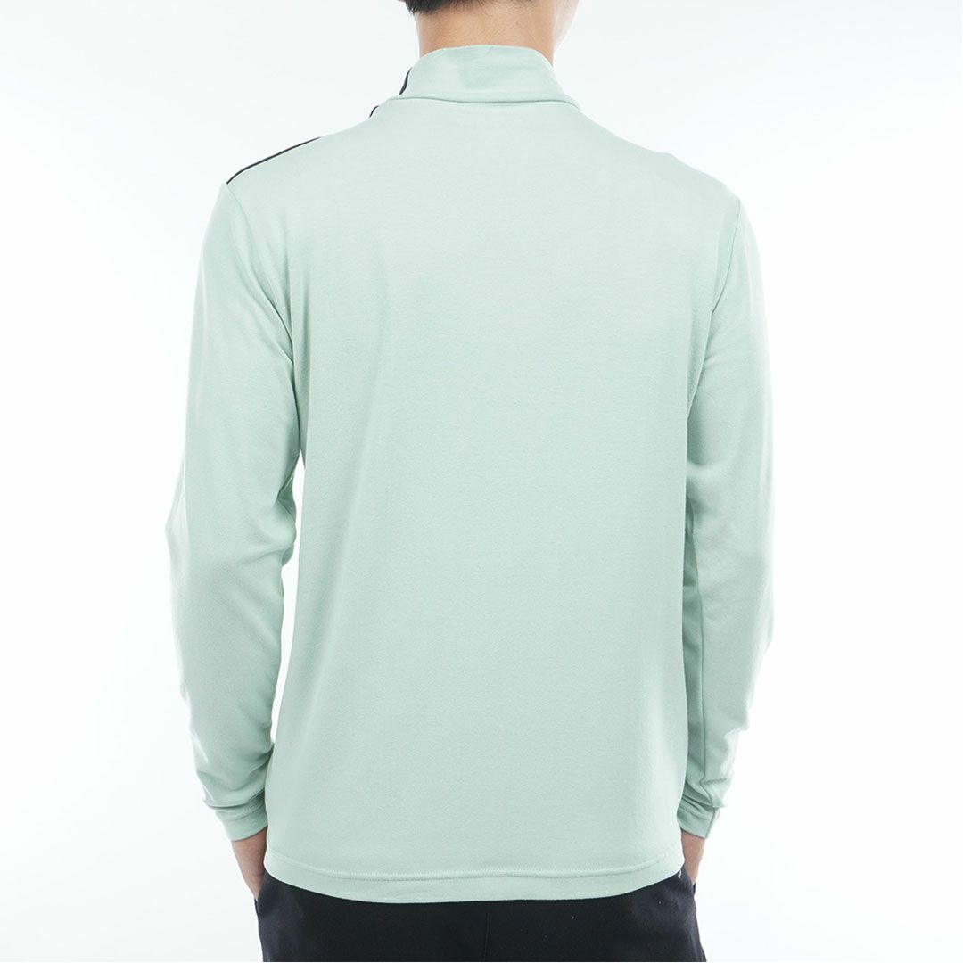 [アドミラル ゴルフ]メンズ スエード起毛　ハイネックシャツ　ミントグリーン