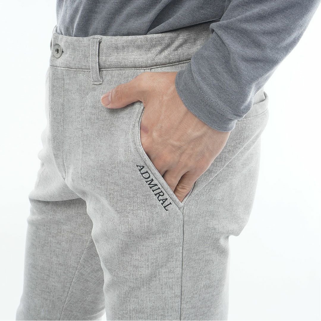 [アドミラル ゴルフ]メンズ ハイテンション 裏起毛テーパードパンツ　グレー