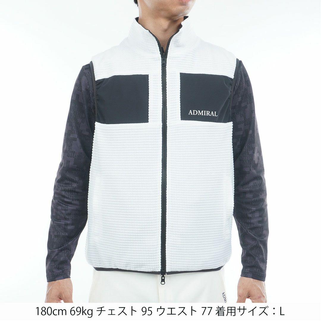 アドミラル ゴルフ Admiral GOLF メンズ メンズ リバーシブル ボアベスト ADMA578 詳細2
