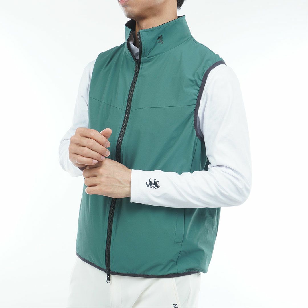 [アドミラル ゴルフ]メンズ リバーシブル ボアベスト　ブラック