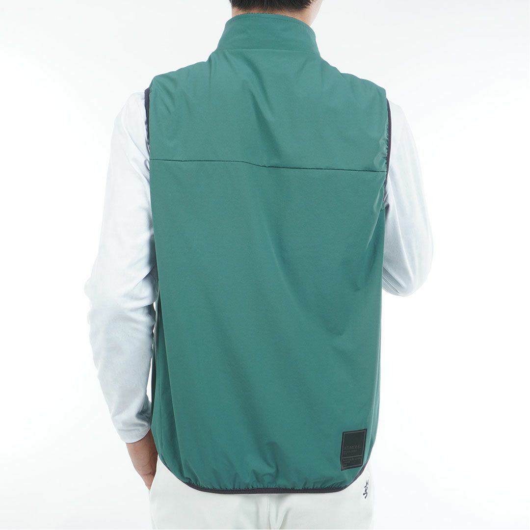 [アドミラル ゴルフ]メンズ リバーシブル ボアベスト　ブラック