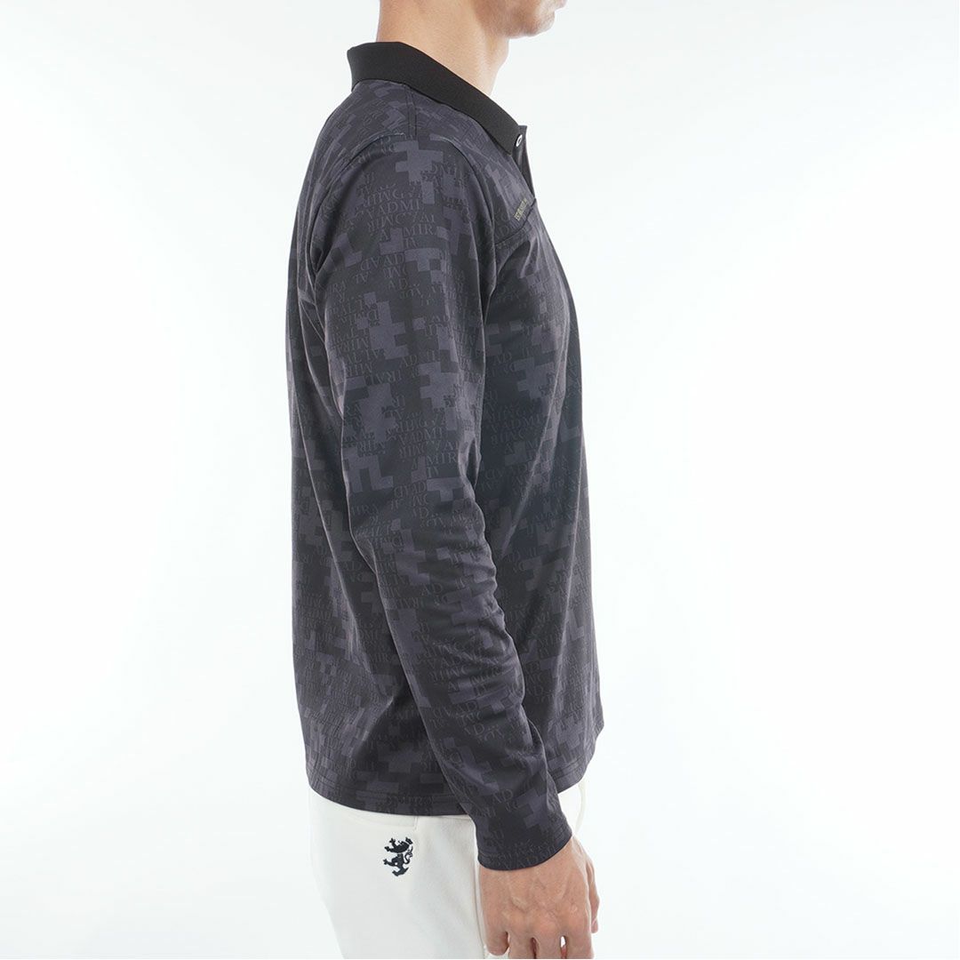 アドミラル ゴルフ Admiral GOLF メンズ メンズ モザイクカモフラージュ裏起毛 長袖ポロシャツ ADMA580 詳細8