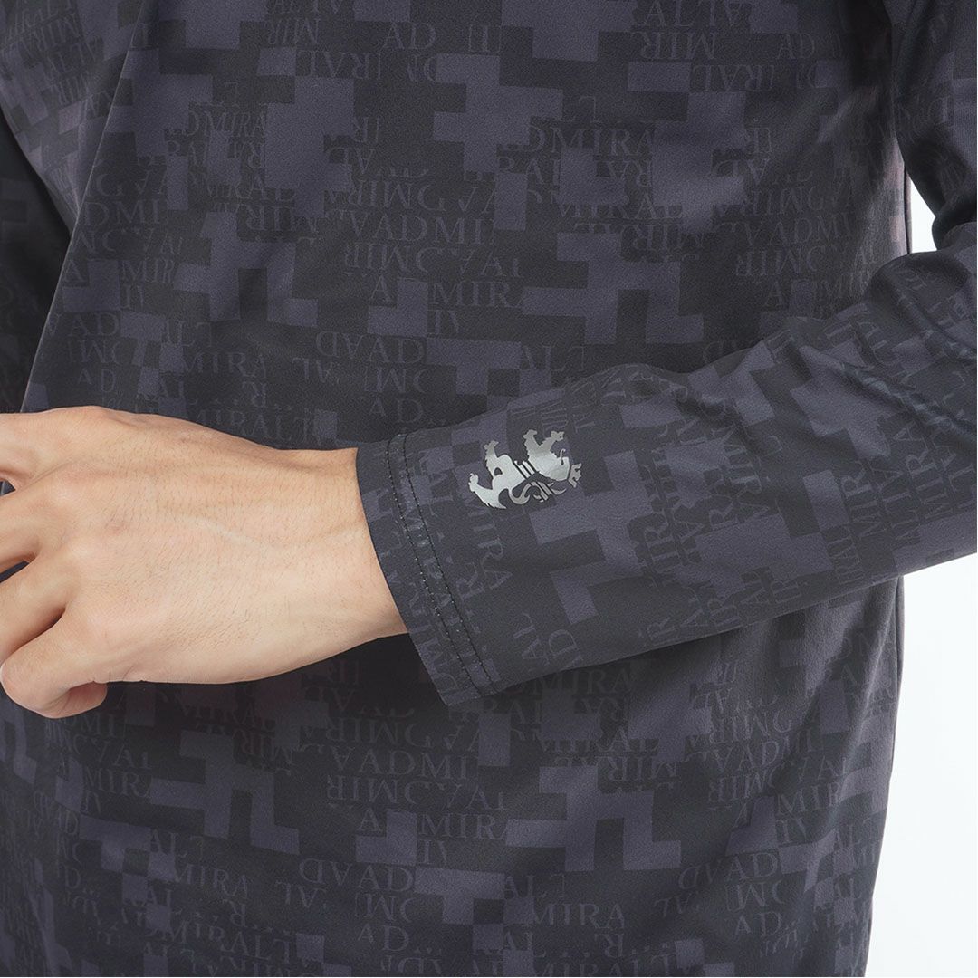 アドミラル ゴルフ Admiral GOLF メンズ メンズ モザイクカモフラージュ裏起毛 長袖ポロシャツ ADMA580 詳細10