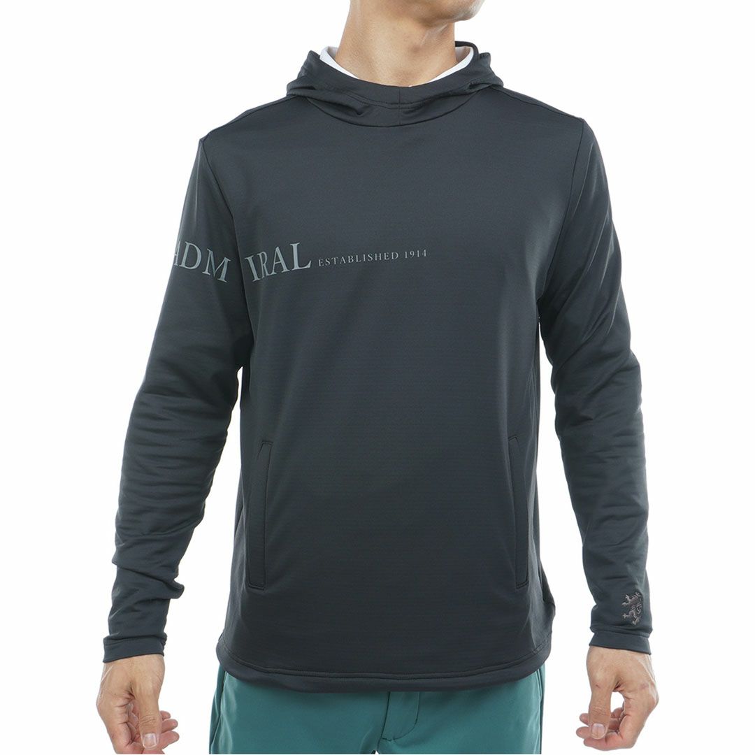 [アドミラル ゴルフ]メンズ 速ポカ フーディーシャツ　ブラック