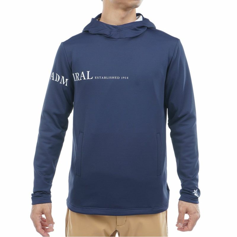 [アドミラル ゴルフ]メンズ 速ポカ フーディーシャツ　ネイビー