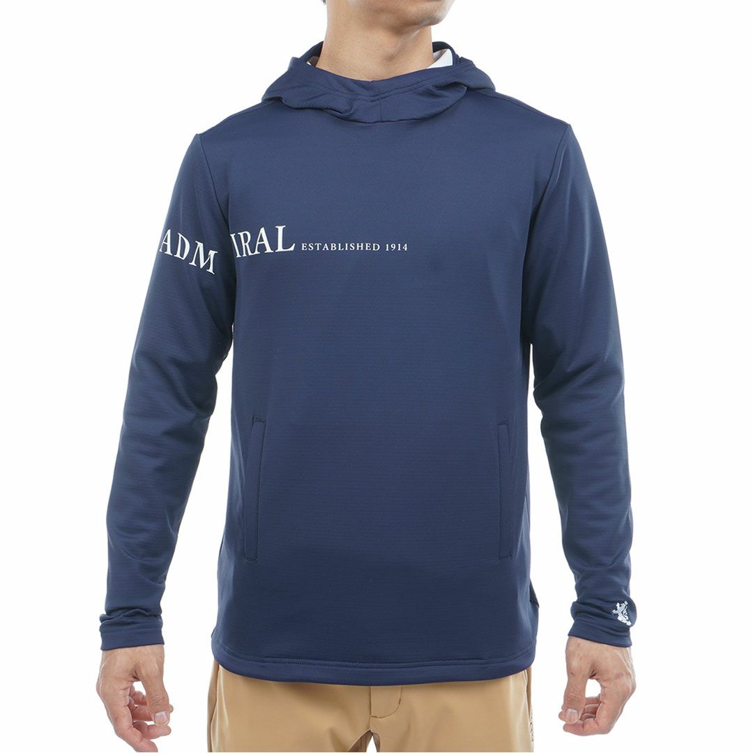 [アドミラル ゴルフ]メンズ 速ポカ フーディーシャツ　ネイビー