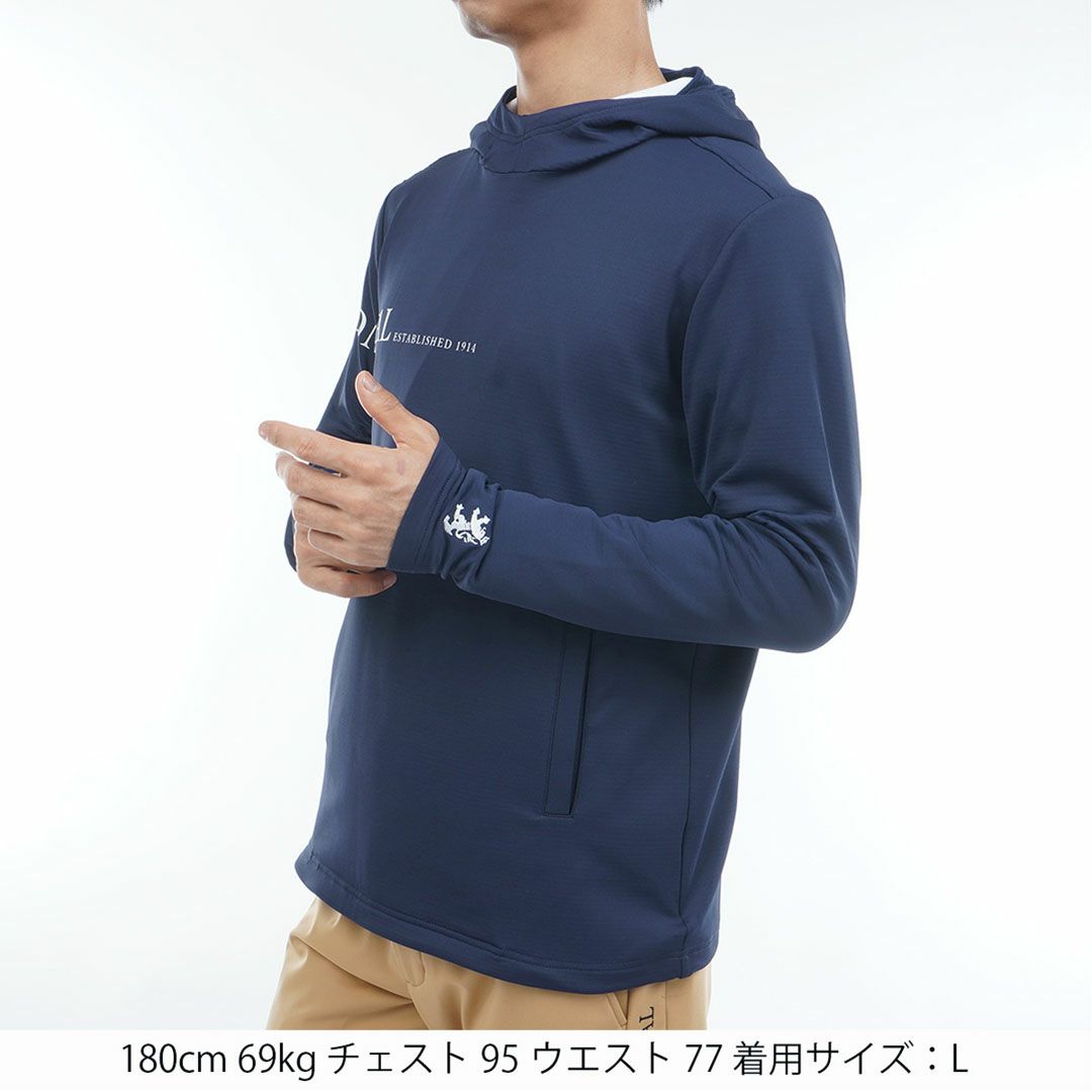 [アドミラル ゴルフ]メンズ 速ポカ フーディーシャツ　ネイビー