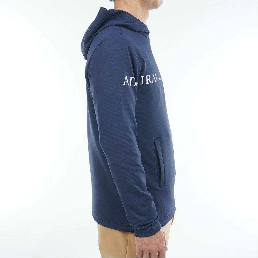 [アドミラル ゴルフ]メンズ 速ポカ フーディーシャツ　ネイビー