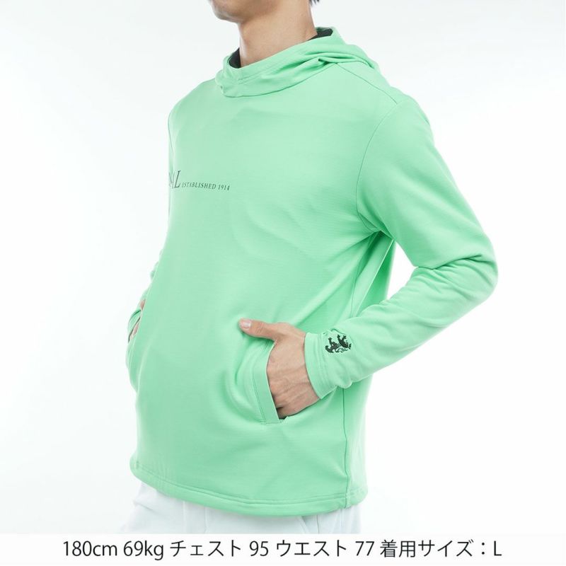 [アドミラル ゴルフ]メンズ 速ポカ フーディーシャツ　ミントグリーン