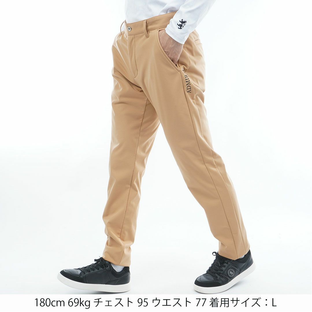 [アドミラル ゴルフ]メンズ 防風フリース ボンディングテーパードパンツ　ベージュ