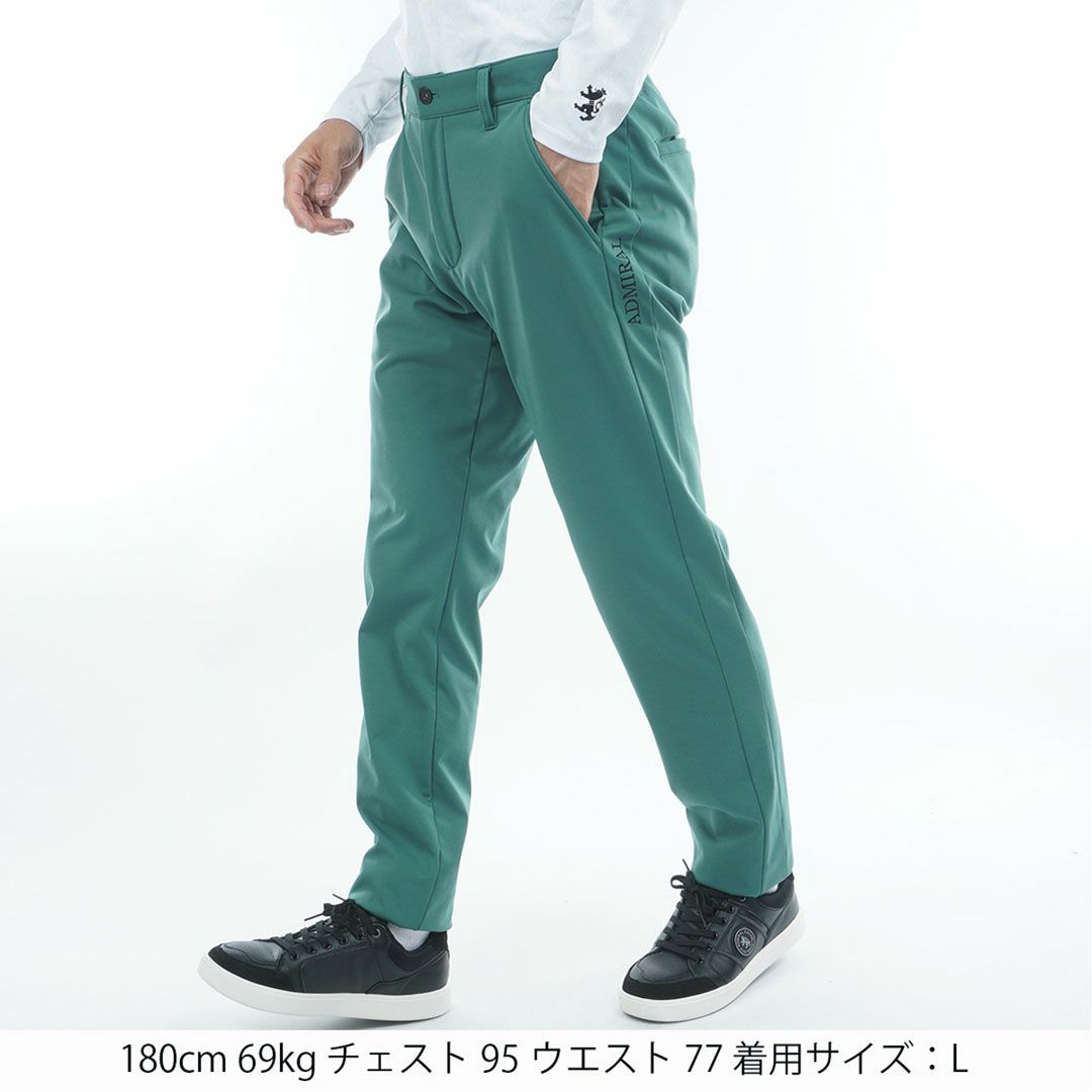 [アドミラル ゴルフ]メンズ 防風フリース ボンディングテーパードパンツ　ダークグリーン