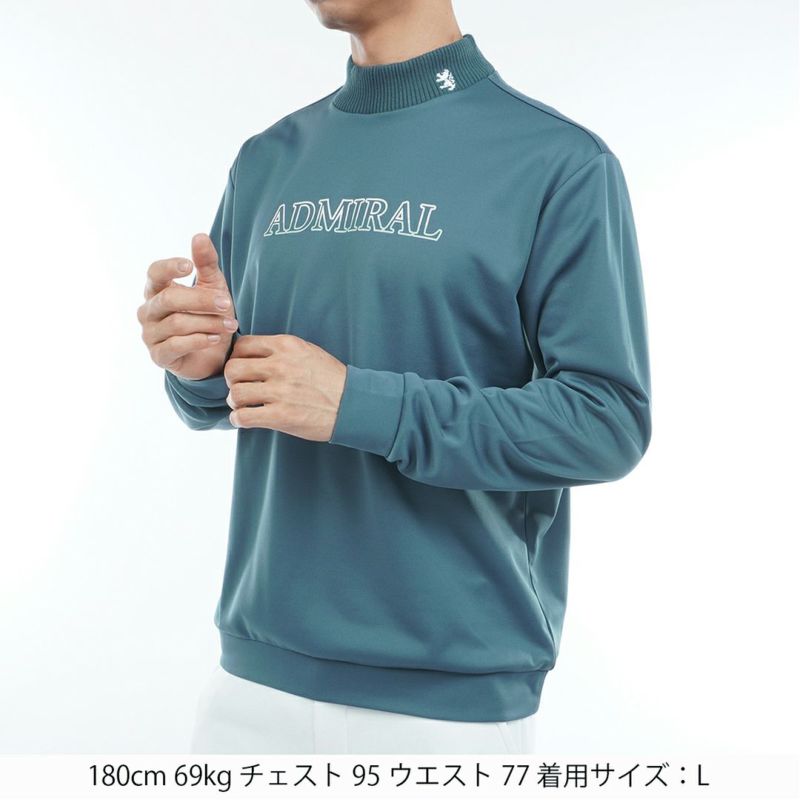 [アドミラル ゴルフ]メンズ ホカタッチ モックネックスウェット　ダークグリーン