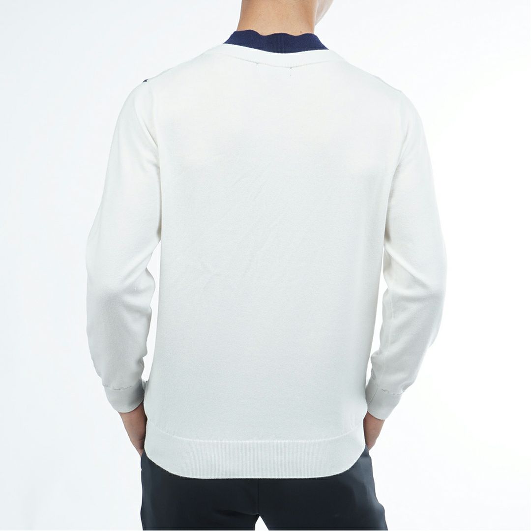 [アドミラル ゴルフ]メンズ ホカタッチ レイヤードモックネックセーター ホワイト