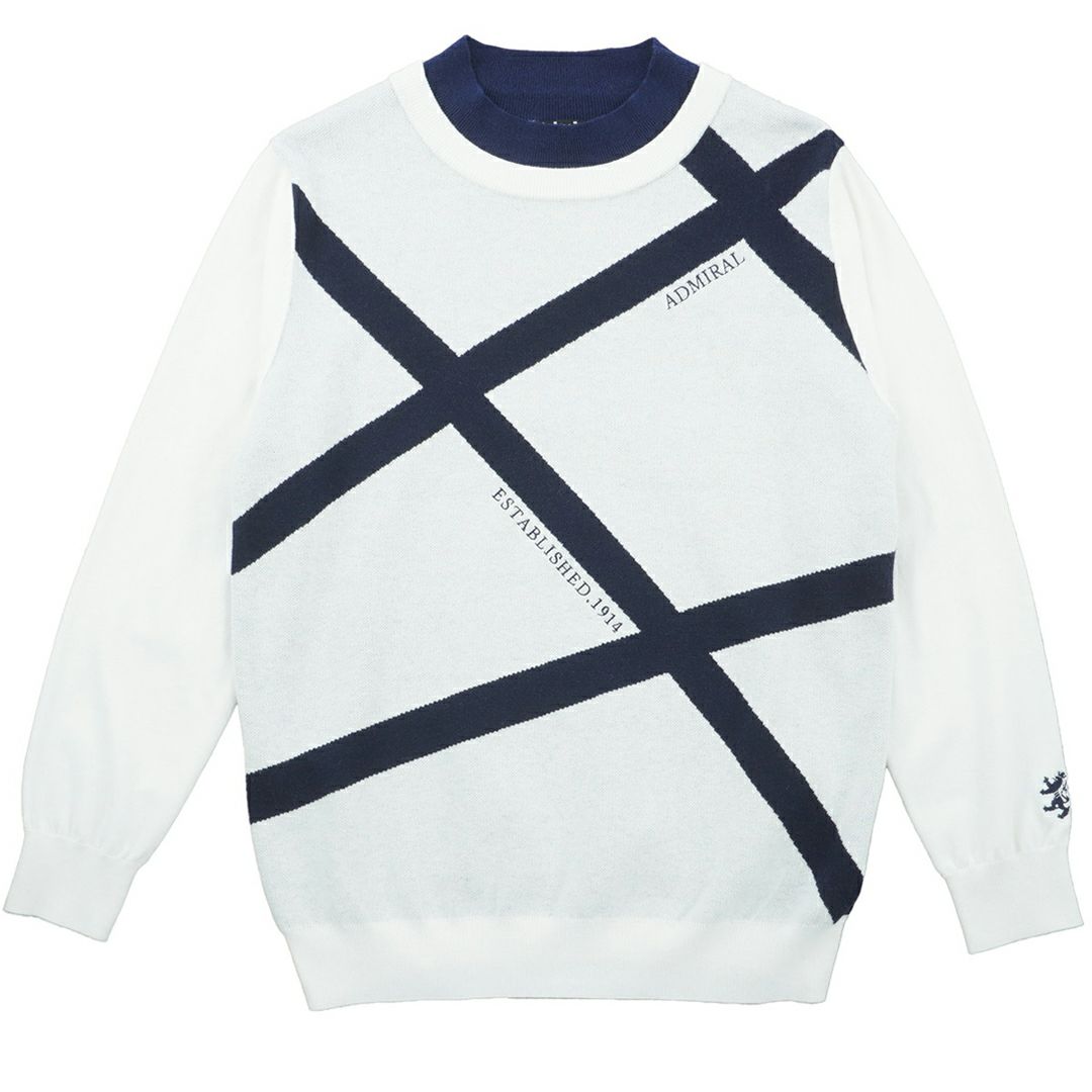 [アドミラル ゴルフ]メンズ ホカタッチ レイヤードモックネックセーター ホワイト