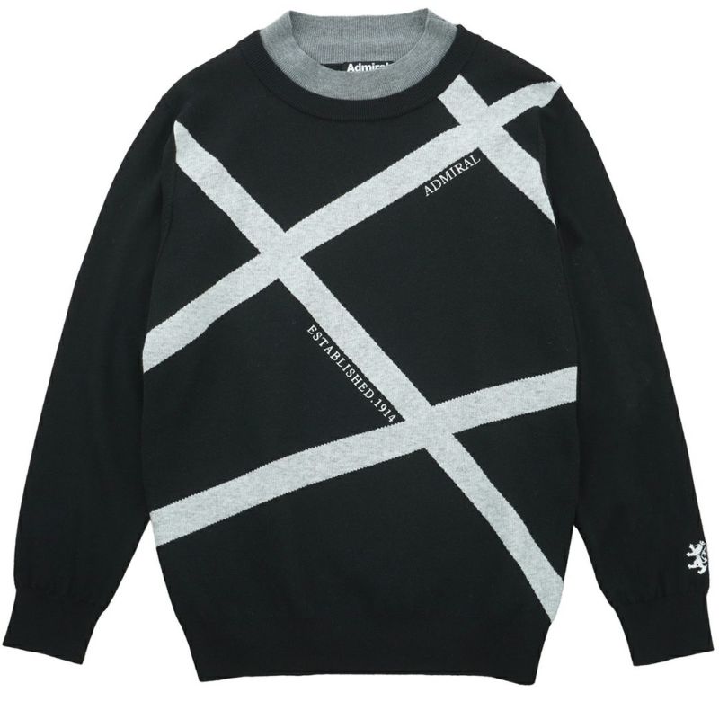 [アドミラル ゴルフ]メンズ ホカタッチ レイヤードモックネックセーター ブラック