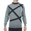 [アドミラル ゴルフ]メンズ ホカタッチ レイヤードモックネックセーター グレー