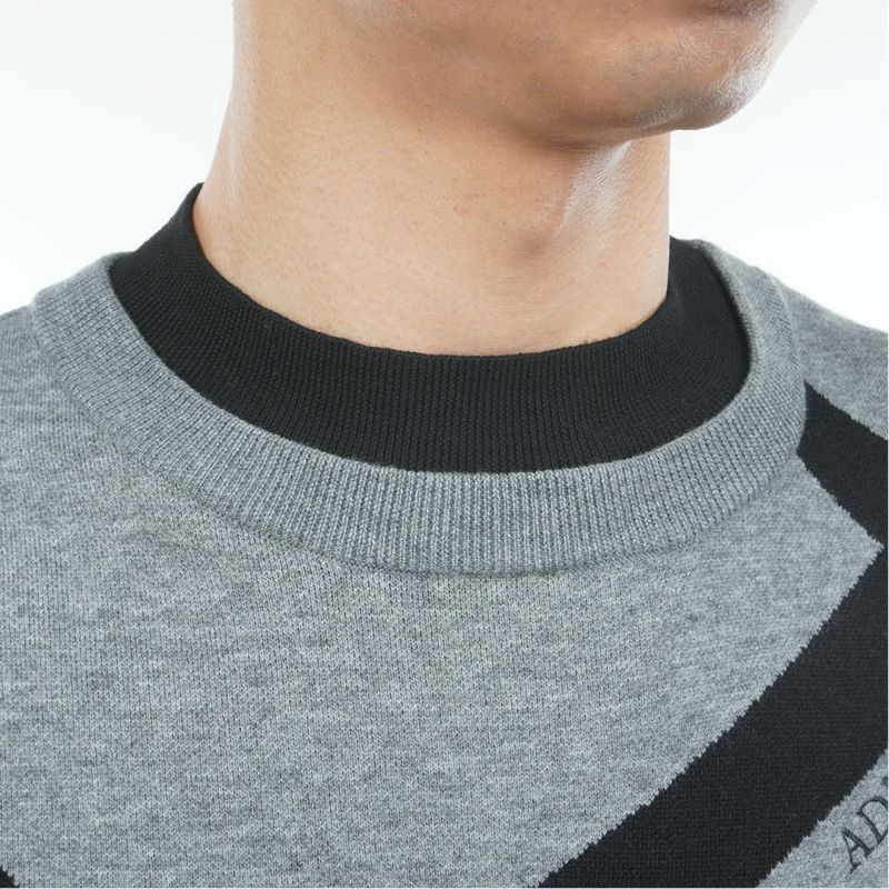 [アドミラル ゴルフ]メンズ ホカタッチ レイヤードモックネックセーター グレー