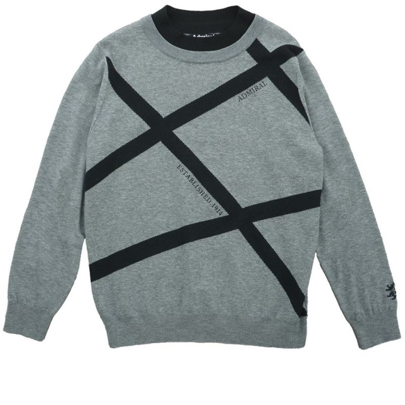 [アドミラル ゴルフ]メンズ ホカタッチ レイヤードモックネックセーター グレー