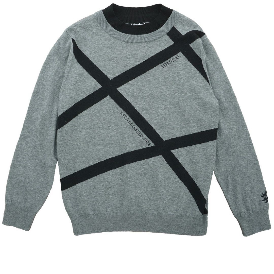 [アドミラル ゴルフ]メンズ ホカタッチ レイヤードモックネックセーター グレー