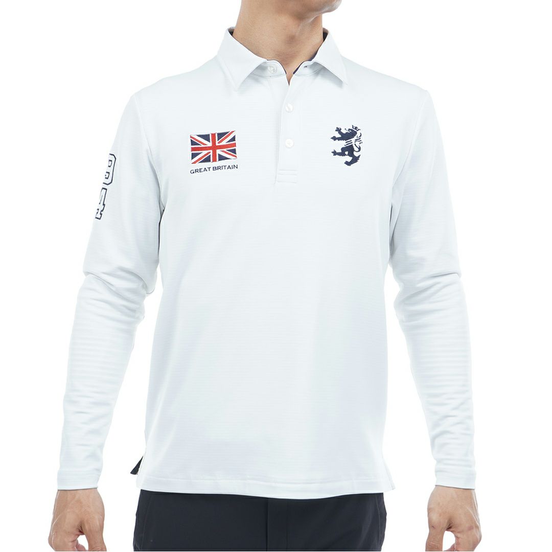 [アドミラル ゴルフ]メンズ 速ポカ フラッグシャツ　ホワイト