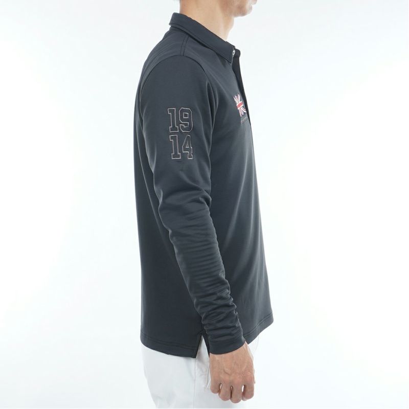 [アドミラル ゴルフ]メンズ 速ポカ フラッグシャツ　ブラック