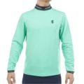  [アドミラル ゴルフ]メンズ 速ポカ 長袖モックネックシャツ　ミントグリーン