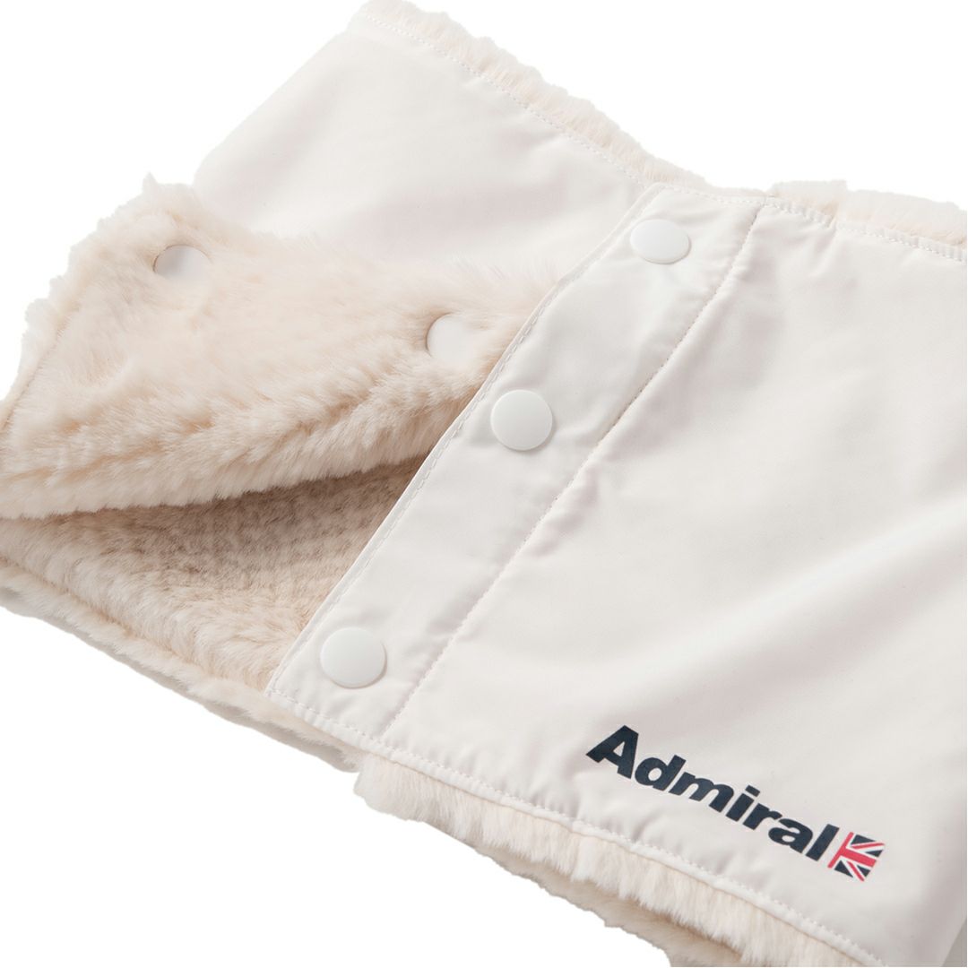  [アドミラル ゴルフ]ネックウォーマー ボタンホックタフタ　ホワイト