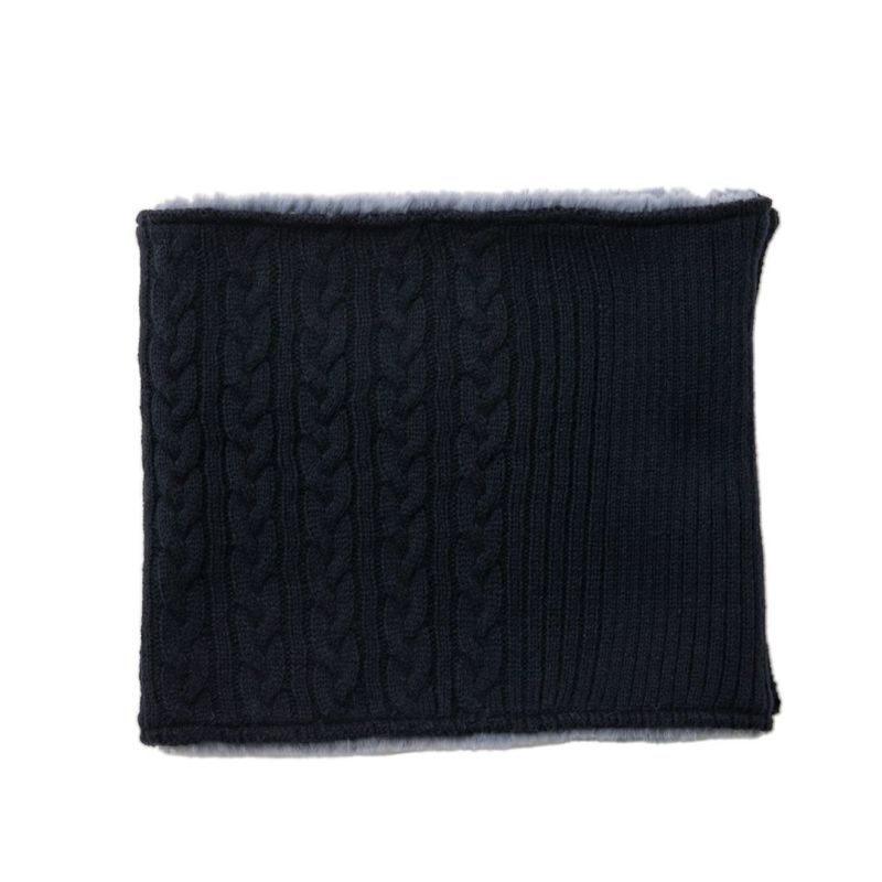  [アドミラル ゴルフ]ネックウォーマー ボタンホックニット　ネイビー