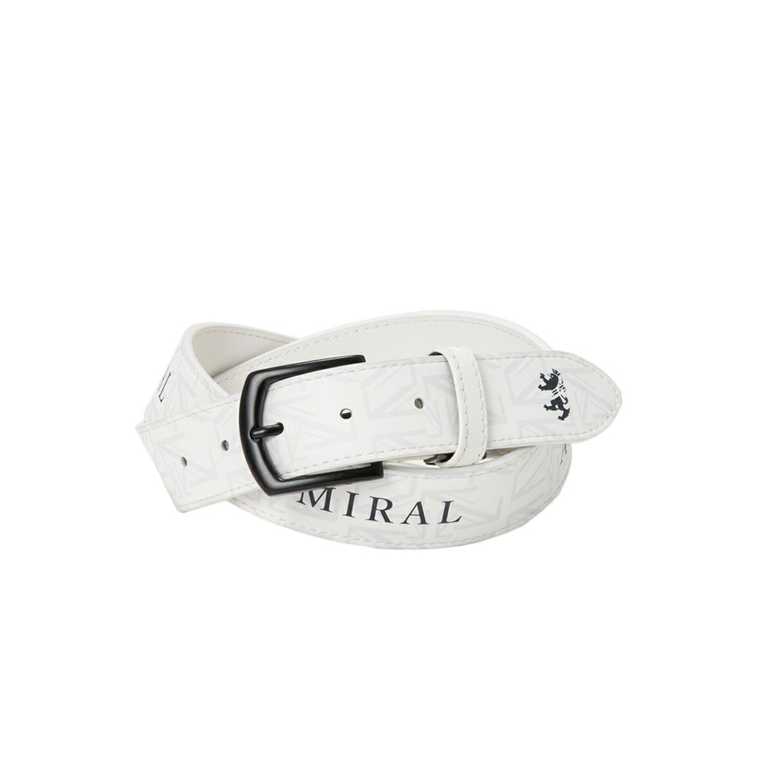 [アドミラル ゴルフ]ベルト ユニオンジャックロゴプリント　ホワイト