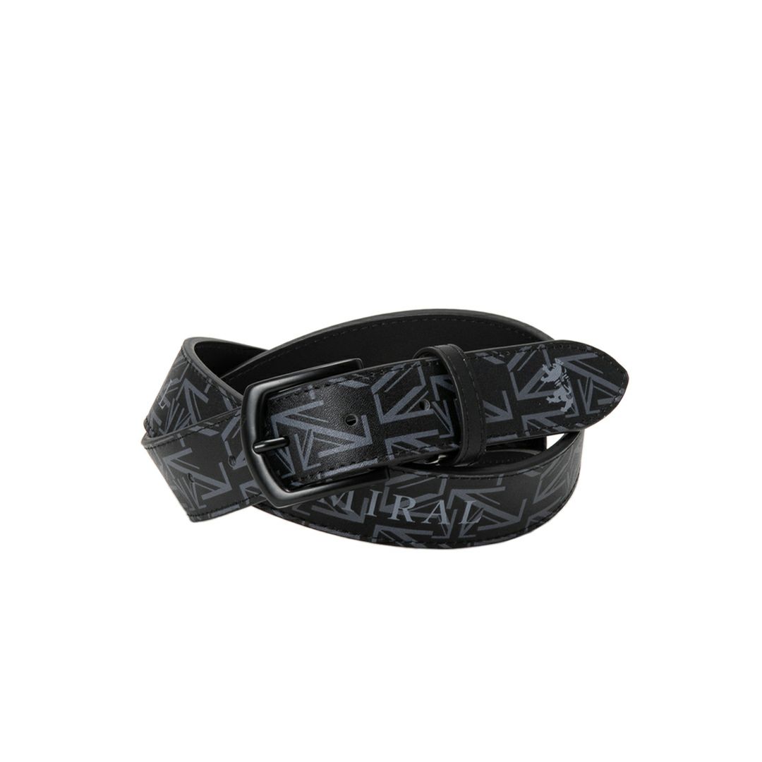 [アドミラル ゴルフ]ベルト ユニオンジャックロゴプリント　ブラック