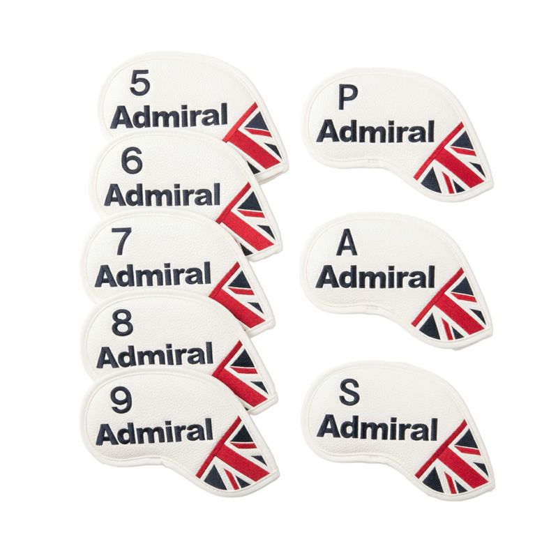 [アドミラル ゴルフ]ヘッドカバー アイアンセットユニオンジャック　ホワイト